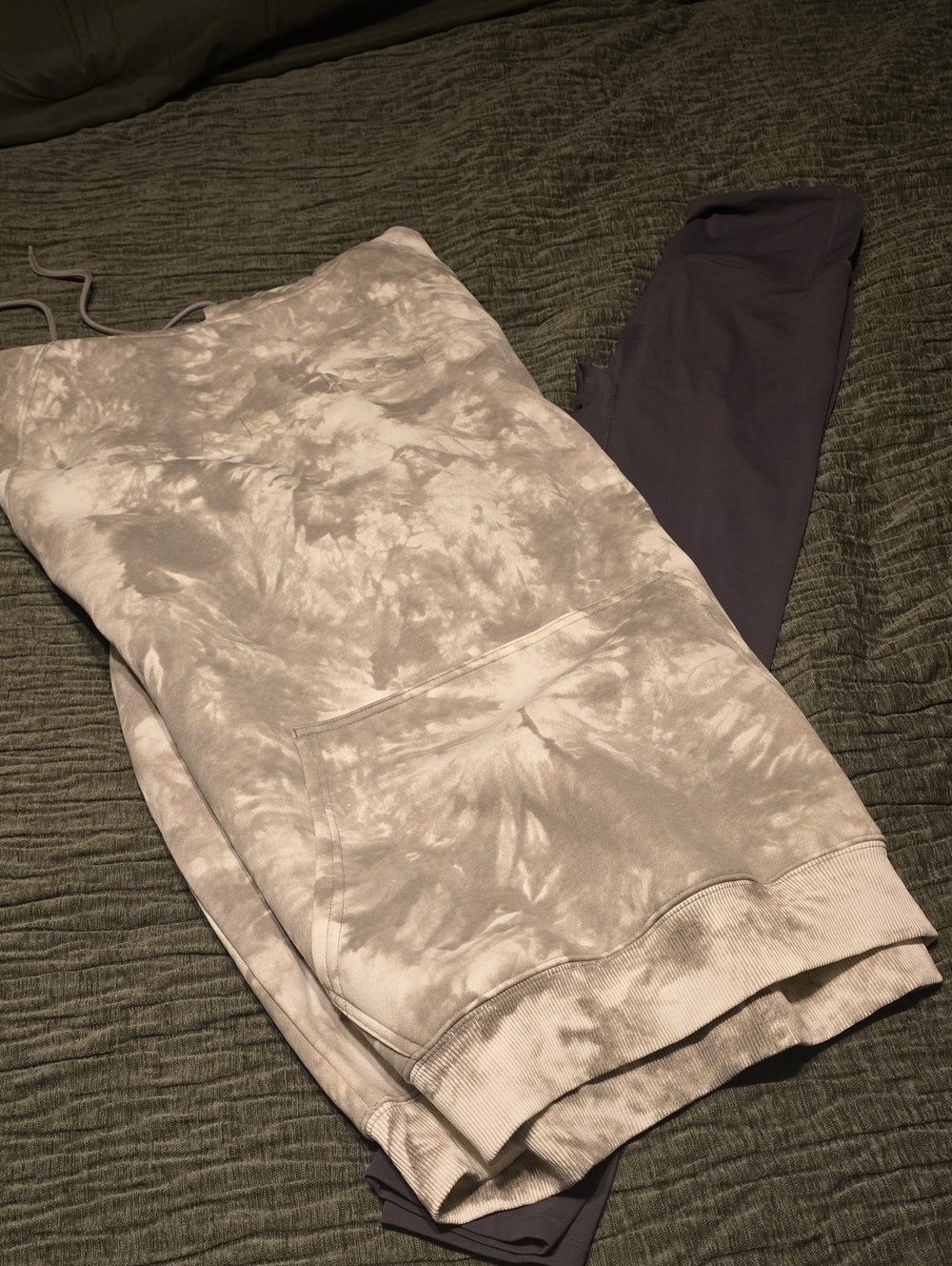Balance Athletica Gray Tie-Dye Hoodie & Legging Set Brand New Medium
